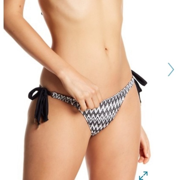 Cia.Maritima Cali Side Tie String Chevron Bikini Bottoms sz 10 - Picture 1 of 8